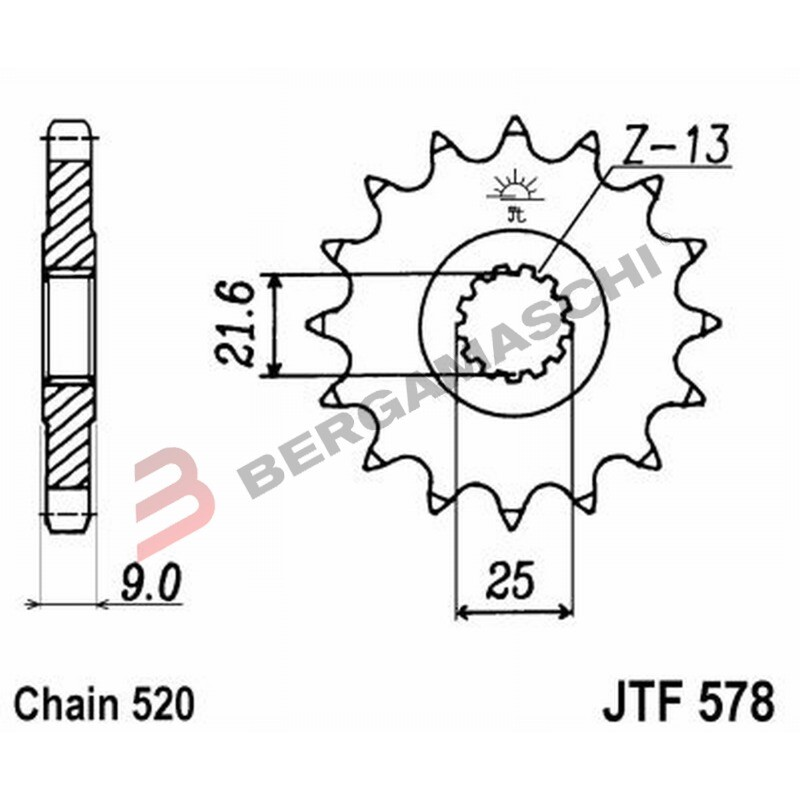 PIGNONE JT 578 Z15 JTF578.15