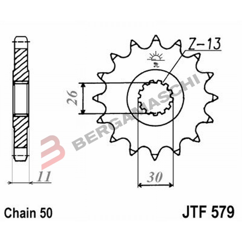PIGNONE JT 579 Z15 JTF579.15
