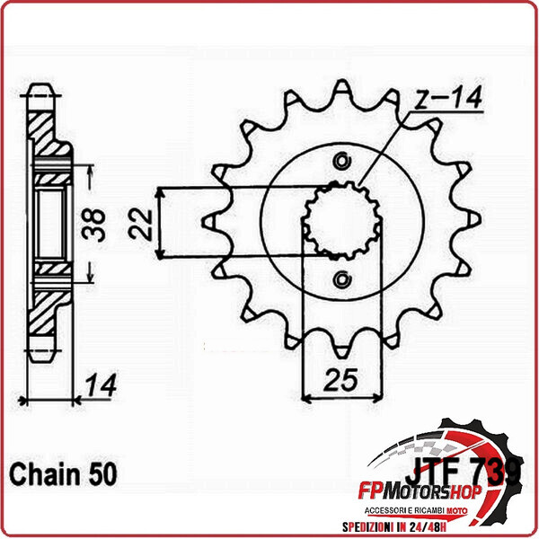 PIGNONE JT 739 Z15 JTF739.15 CAGIVA