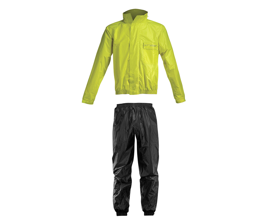ACERBIS  COMPLETO TUTA ANTIPIOGGIA NERO GIALLO TAGLIA L IMPERMEABILE  MOTO