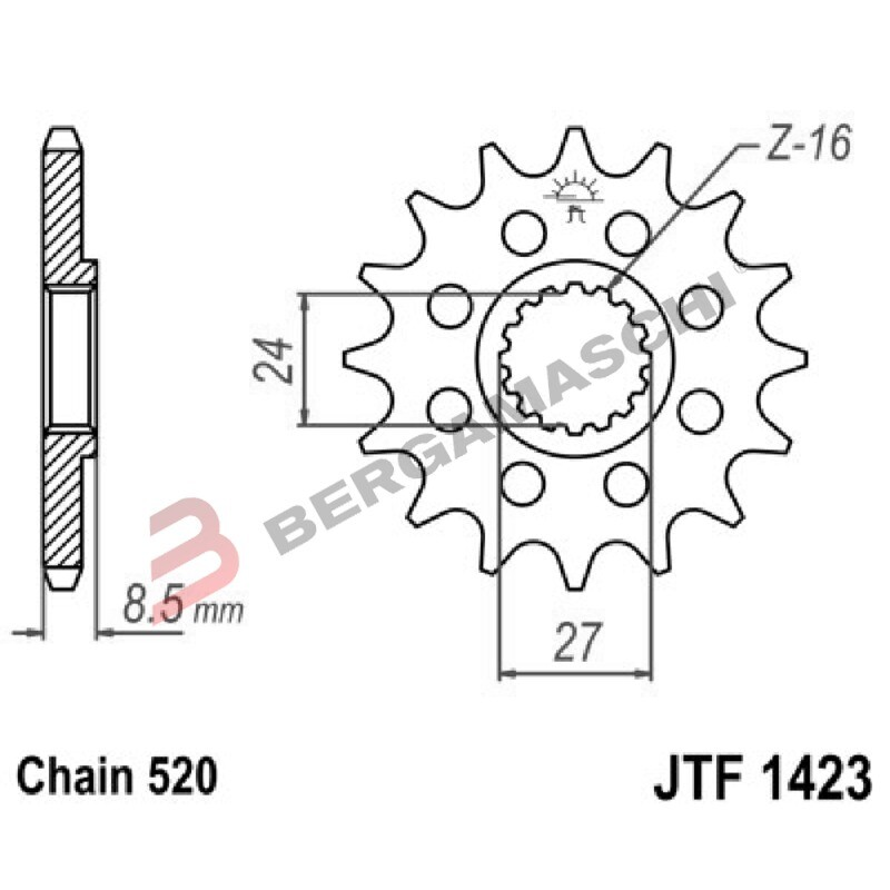 PIGNONE JT 1423 Z17 JTF1423.17