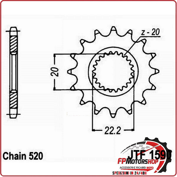 PIGNONE JT 1590 Z12 JTF1590.12