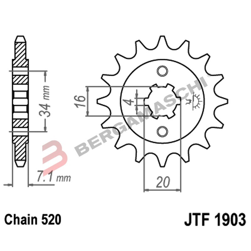 PIGNONE JT 1903 Z14 JTF1903.14 KTM