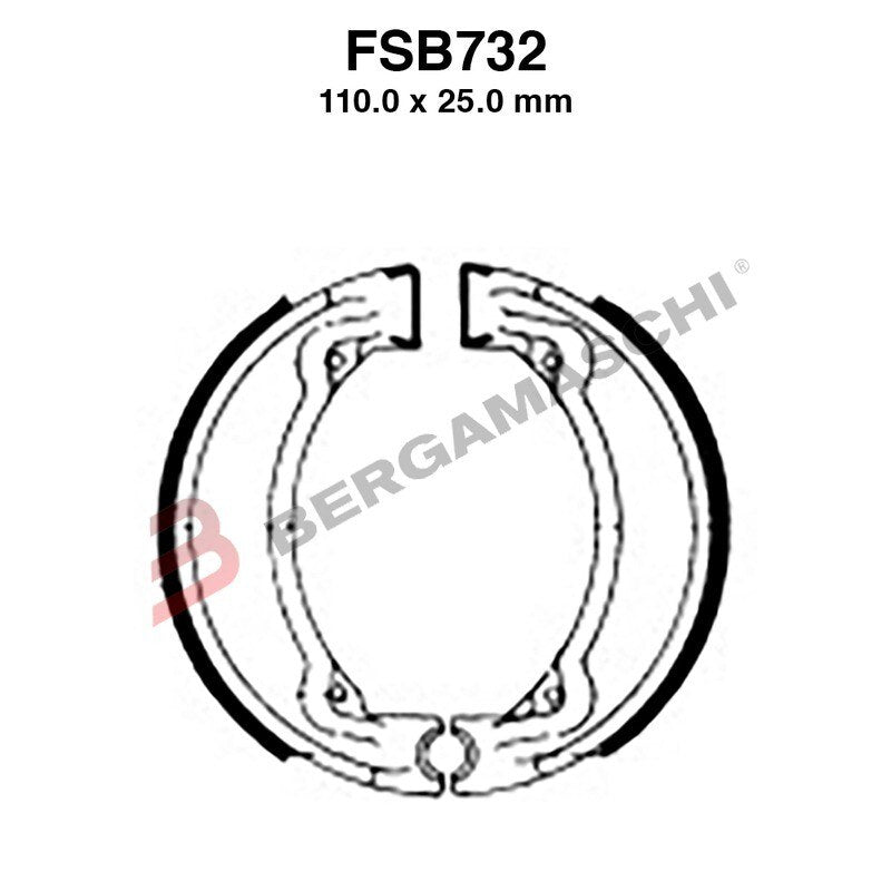 [FSB732] GANASCE FRENO FERODO FSB732 ORGANICA PER HONDA CN HELIX 250 86>87