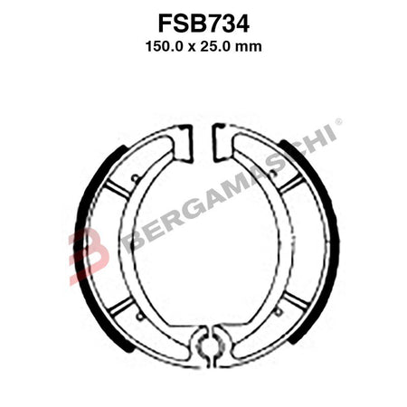 [FSB734] GANASCE FRENO PER MOTO FSB734 YAMAHA XT600Z TENERE 83>84 XT 500 76>81 YZ 465 80