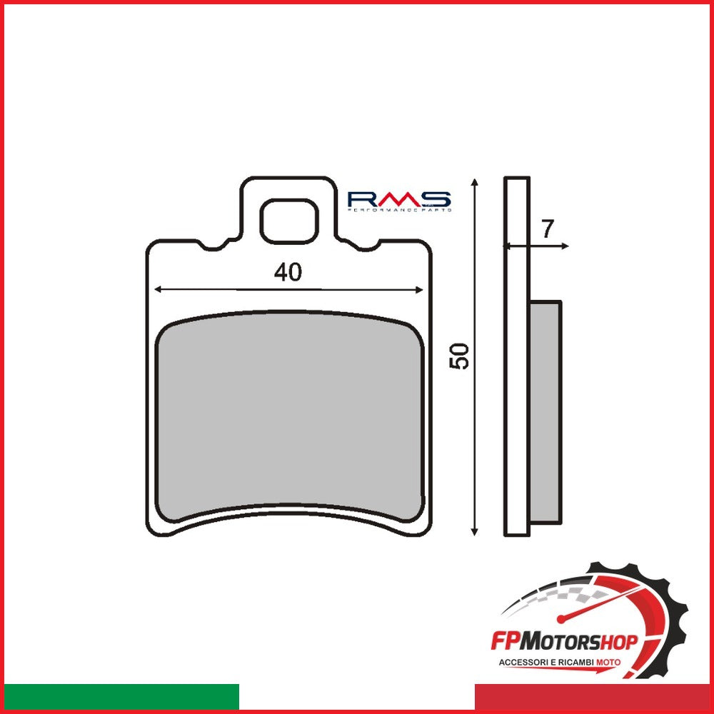 PASTIGLIE FRENO RMS ORGANICHE MALAGUTI F12