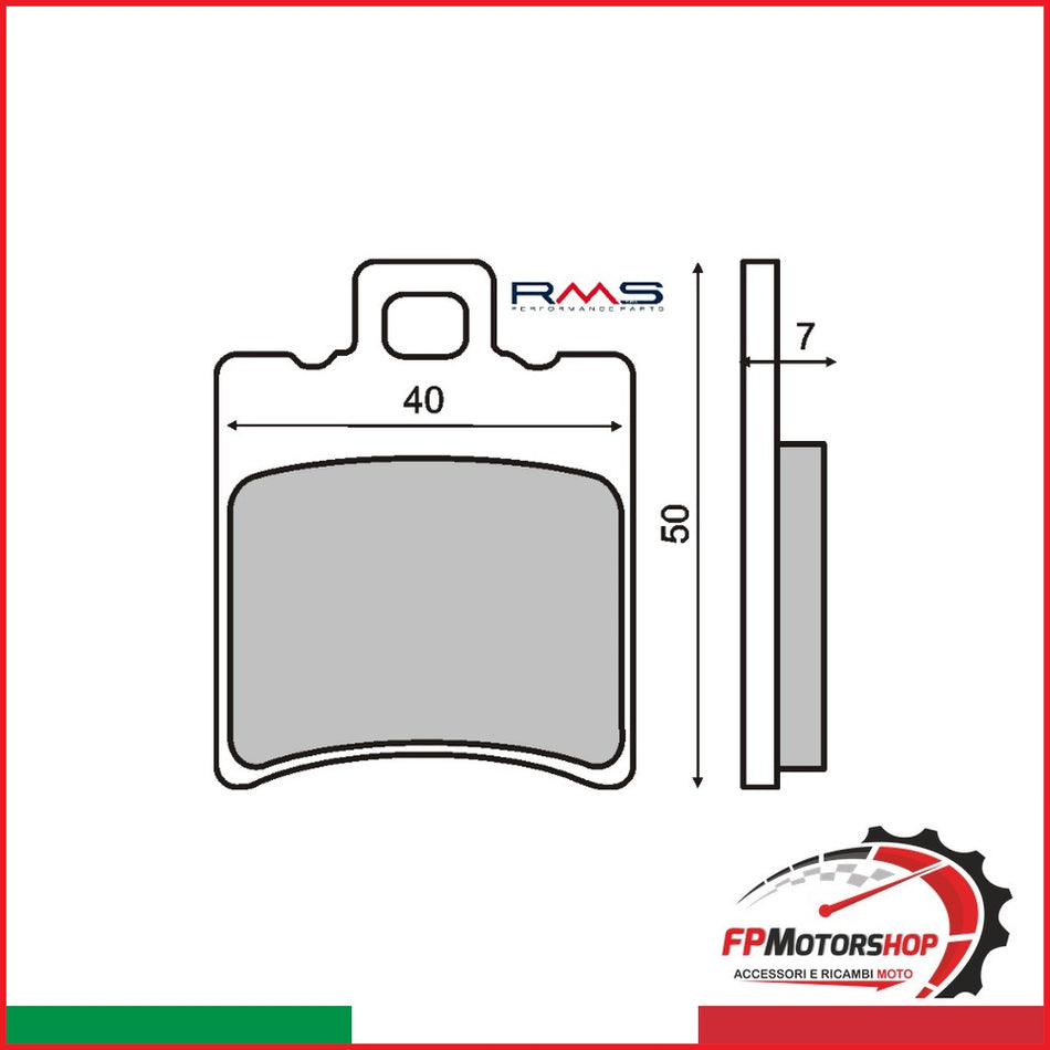 PASTIGLIE FRENO RMS ORGANICHE MALAGUTI F12