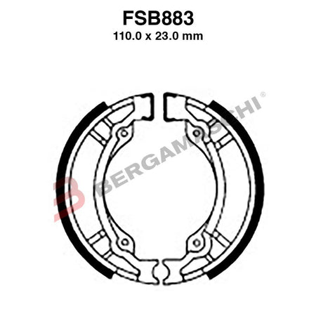 [FSB883] GANASCE FRENO FERODO FSB883 ORGANICA PER SCOOTER SUZUKI ADDRESS 100 92>96