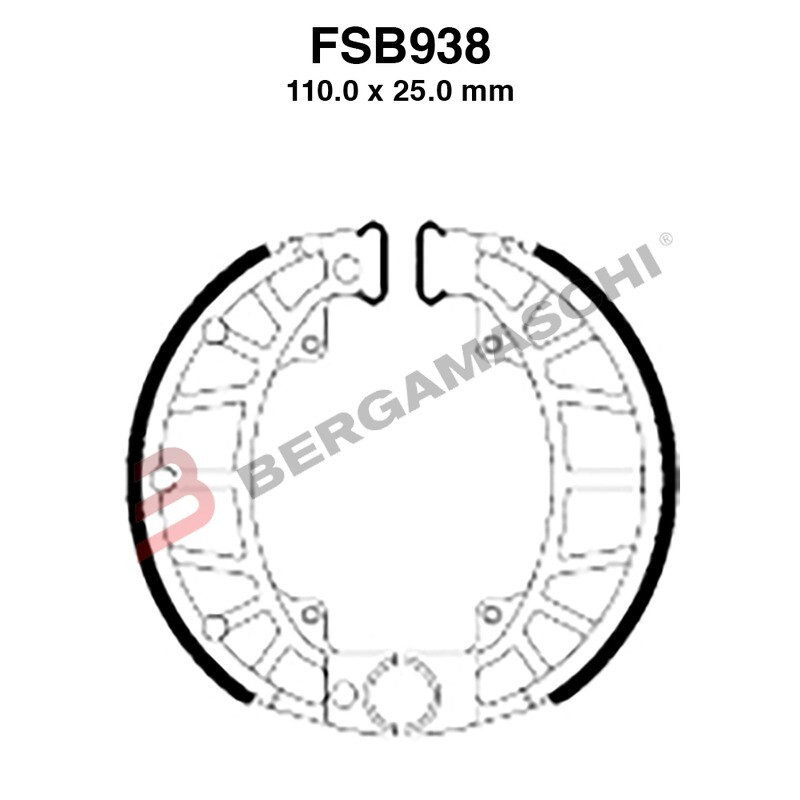 GANASCE FERODO FSB938A EBC APRILIA PIAGGIO GILERA DERBI