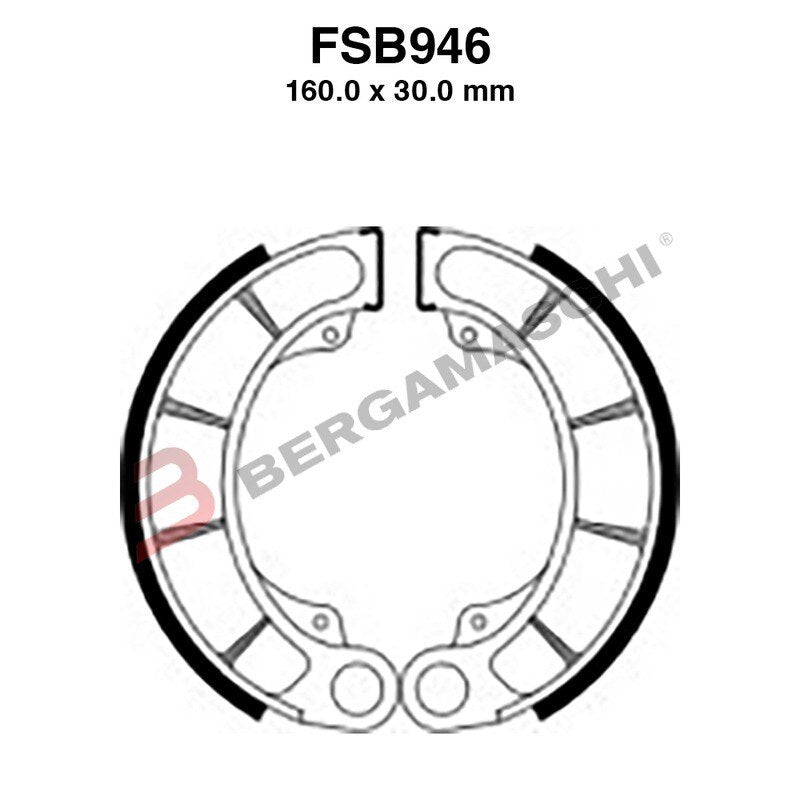 [FSB946] GANASCE FRENO SCOOTER FERODO FSB946 ORGANICA PER HONDA PANTHEON 125 150 98>06