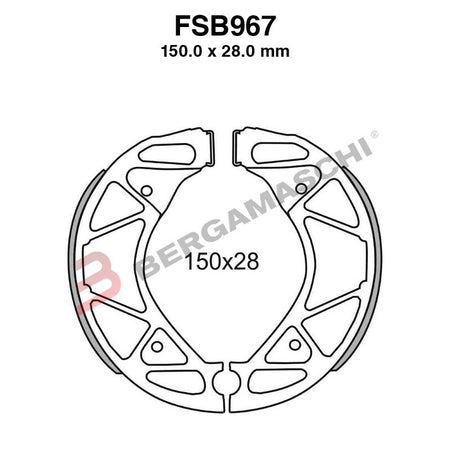 [FSB967] GANASCE FRENO PER MOTO FSB967 MBK X-OVER 125 10 YAMAHA CYGNUS X 04>13