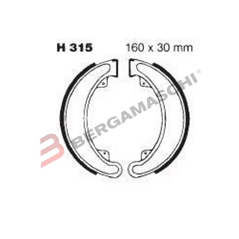 [R2531501] GANASCE FRENO PER MOTO HONDA ATC/TRX 250 300 SCANALATE EBC H315G CB 350/400 ATC