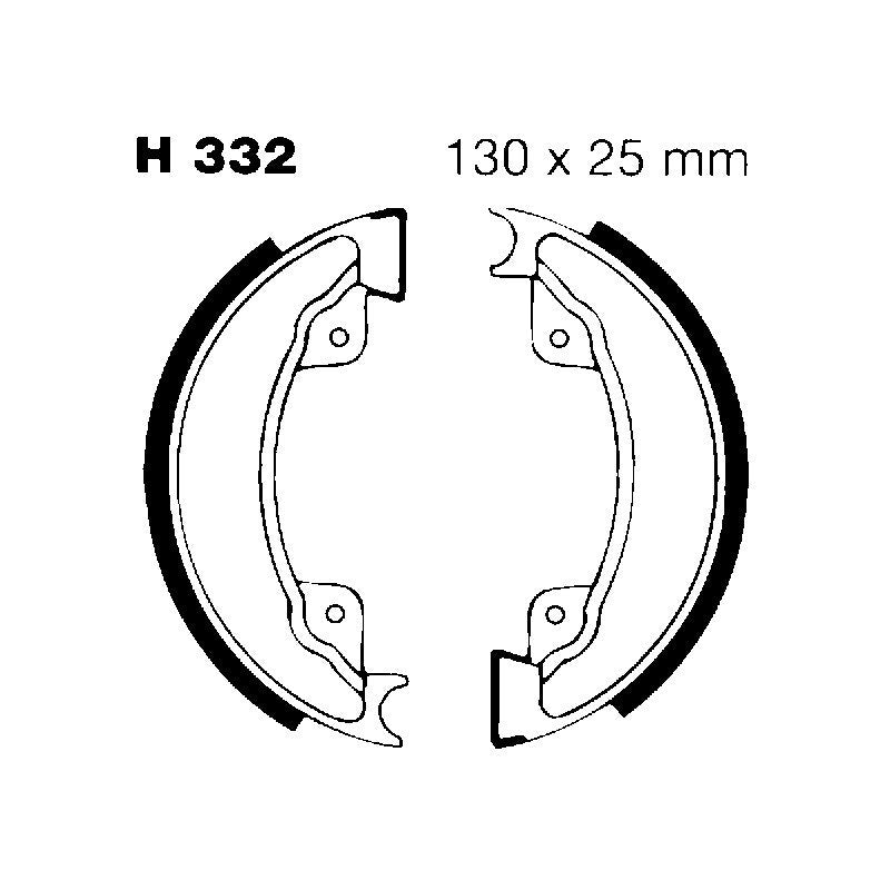 [R2533200] GANASCE FRENO PER MOTO HONDA XL500 R EBC H332 MESCOLA ORGANICA