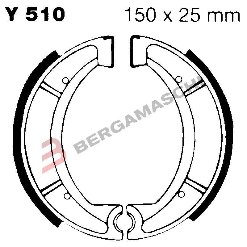[R2551000] GANASCE FRENO PER MOTO YAMAHA XT 600Z TENERE 84>86 /RD/RS 125/200 75>81 EBC Y510