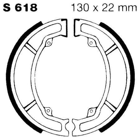 [R2561800] GANASCE FRENO PER MOTO SUZUKI RM 125/250/400 EBC S618 MESCOLA ORGANICA