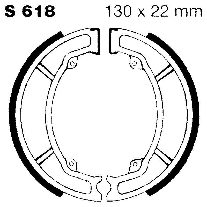 [R2561800] GANASCE FRENO PER MOTO SUZUKI RM 125/250/400 EBC S618 MESCOLA ORGANICA
