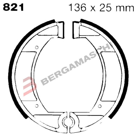 [R2582100] GANASCE FRENO PER MOTO MAICO ANTERIORE EBC 821G GARELLI RSX 125 81>84 MORINI