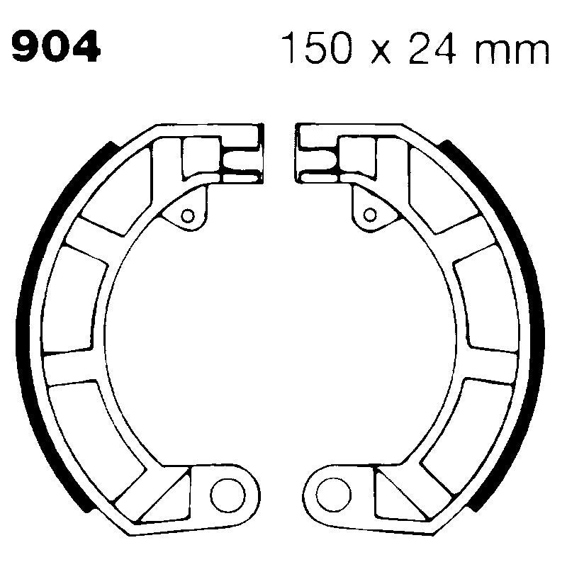 [R2590400] GANASCE FRENO PER MOTO PIAGGIO VESPA 50 R EBC V904 MESCOLA ORGANICA