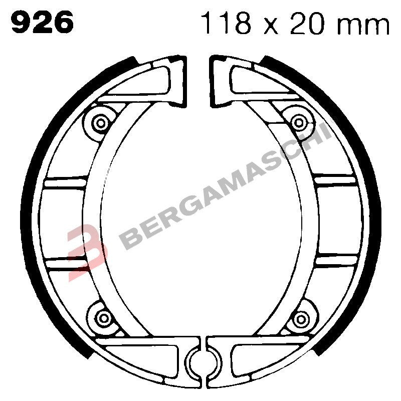 [R2592600] GANASCE FRENO PER MOTO MALAGUTI FIFTY EBC 926 50 TOP/FULL/CX 83> CENTRO 93>94