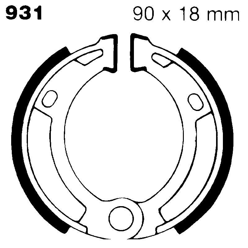 [R2593100] GANASCE FRENO PER MOTO TOMOS EBC 931 MALAGUTI GRIZZLY 50 07>09 PUCH MAGNUM 78>80