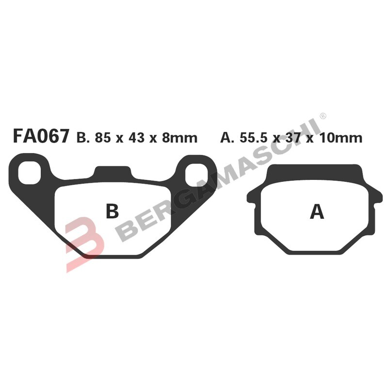 PASTIGLIE FRENO MOTO EBC SFAC067 SFAC KYMCO AGILITY 125 R16 POST. 2008-2012