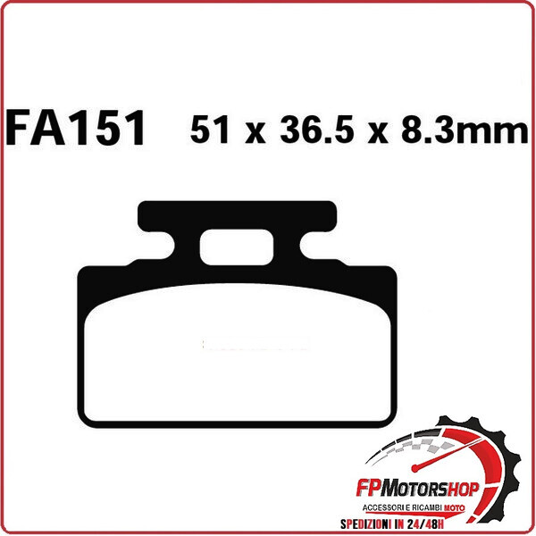 PASTIGLIE FRENO MOTO EBC SFAC151 SFAC SYM CINDERELLA 99- DAL 1999