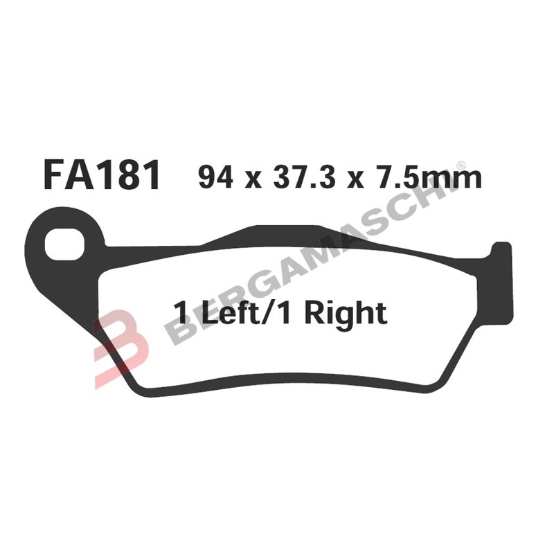 PASTIGLIE FRENO MOTO EBC SFAC181 SFAC YAMAHA MAJESTY 125 ANT. APRILIA PIAGGIO