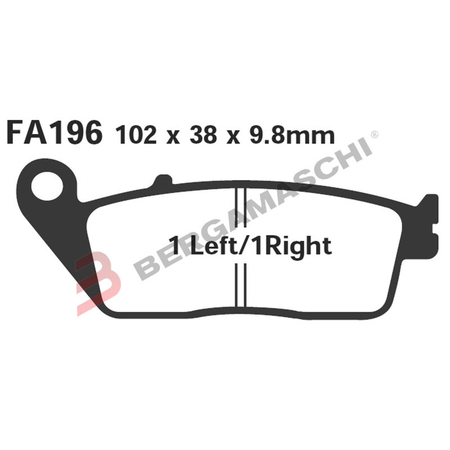 PASTIGLIE FRENO MOTO EBC SFAC196 SFAC HONDA SILVERWIN G YAMA VERSITY 300 X-CITY