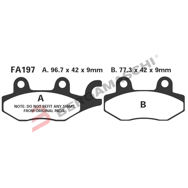 PASTIGLIE FRENO MOTO EBC SFAC197 SFAC KYMCO DINK ANT. 50/125/150/200 SUZUKI SYM