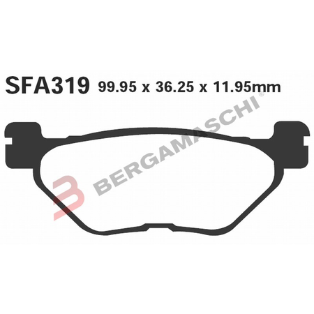 PASTIGLIE FRENO MOTO EBC SFAC319 SFAC YAMAHA T-MAX500 POST.