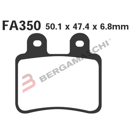 PASTIGLIE FRENO MOTO EBC SFAC350 SFAC PEUGEOT ELYSEO- ELYSTAR POST. YAMAHA