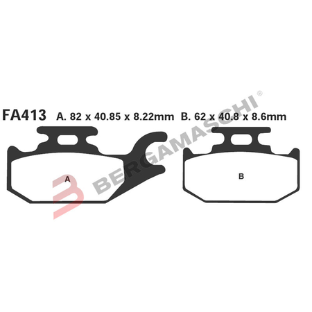 PASTIGLIE FRENO MOTO EBC SFAC413 SFAC SUZUKI BURGMAN POST. 2007-2009 BENELLI