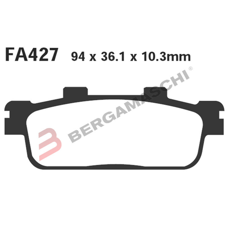 PASTIGLIE FRENO MOTO EBC SFAC427 SFAC SYM CITYCOM 300 08- CITYMAX 06- DAL 2008