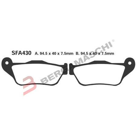 PASTIGLIE FRENO MOTO EBC SFAC430 SFAC YAMAHA X-MAX125 /250 ANT. 2005-2009