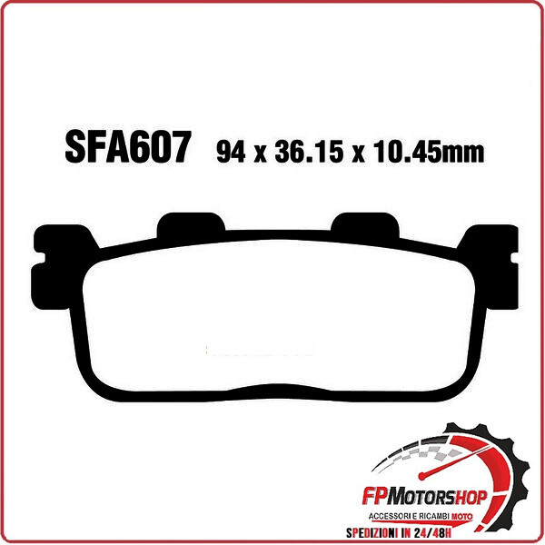 PASTIGLIE FRENO MOTO EBC SFAC607 SFAC KYMCO PEOPLE300 GTI/XCITING POST. YAMAHA