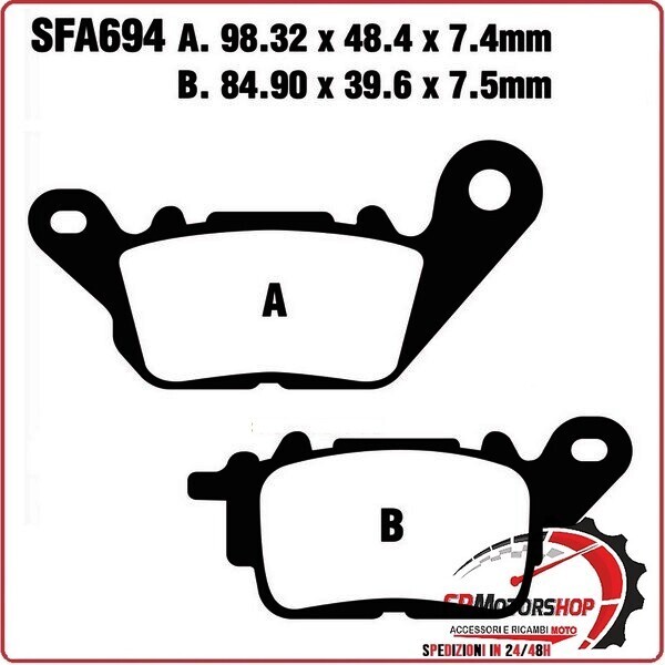 PASTIGLIE FRENO MOTO EBC SFAC694 SFAC YAMAHA 15- DAL 2015