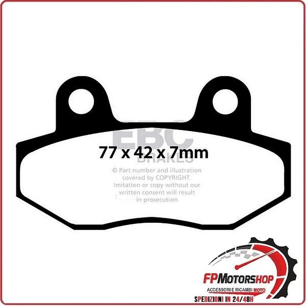 PASTIGLIE FRENO MOTO EBC SFAC758 SUPER SOCO DELIVERY 2020-2022