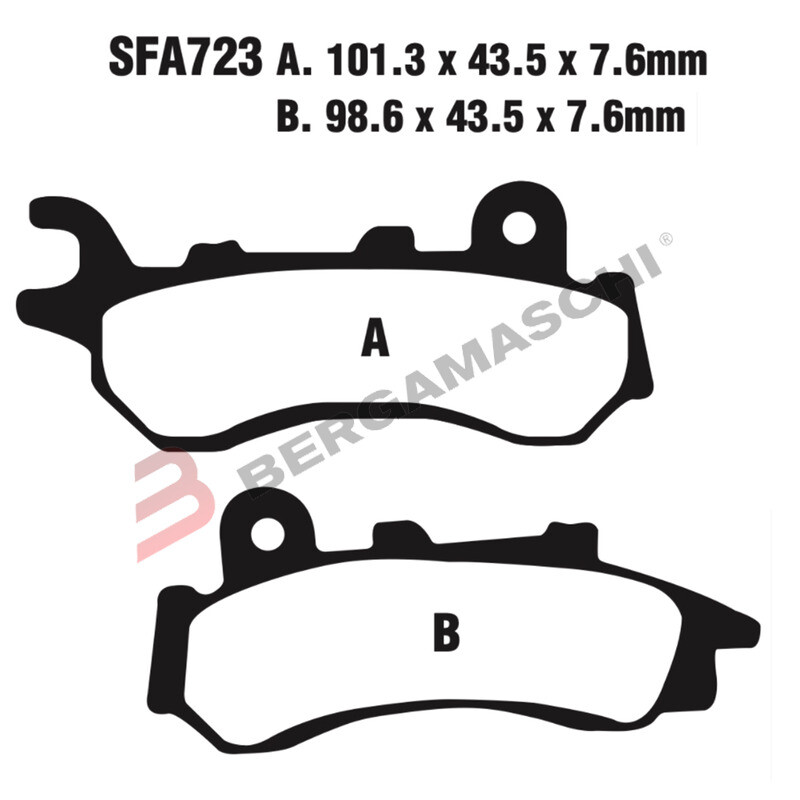 PASTIGLIE FRENO MOTO EBC SFAC723 SFAC HONDA PCX 125/1 50