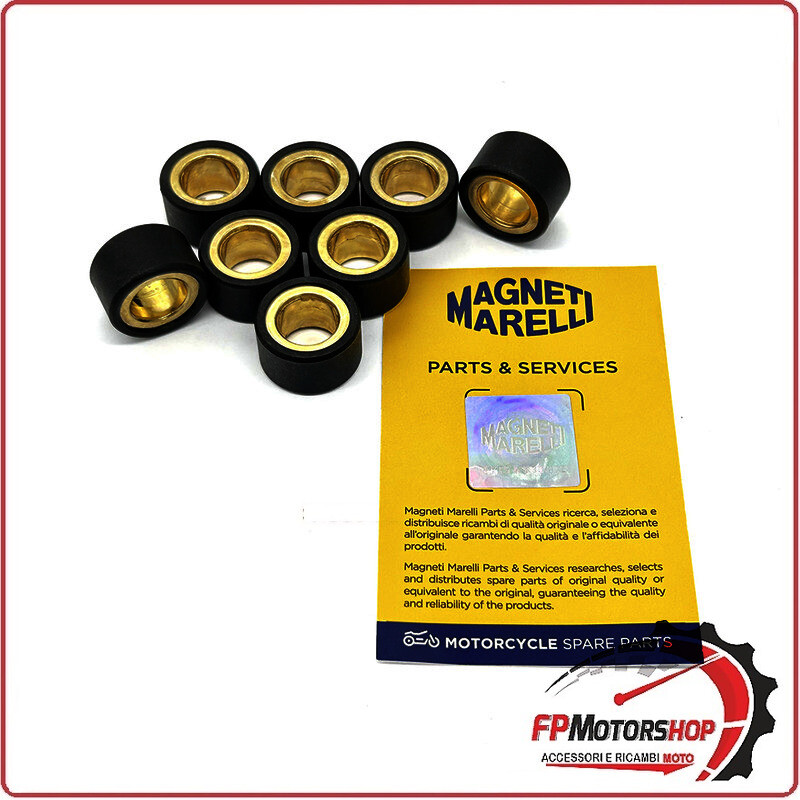 KIT 8 RULLI MASSETTE VARIATORE MARELLI MRU0040 25X15 16G YAMAHA KYMCO