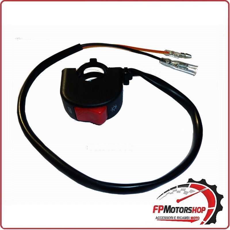 [S4370010] PULSANTE INTERRUTTORE LUCI UNIVERSALE PER FARETTI MANUBRIO MOTO BKR FOGGY