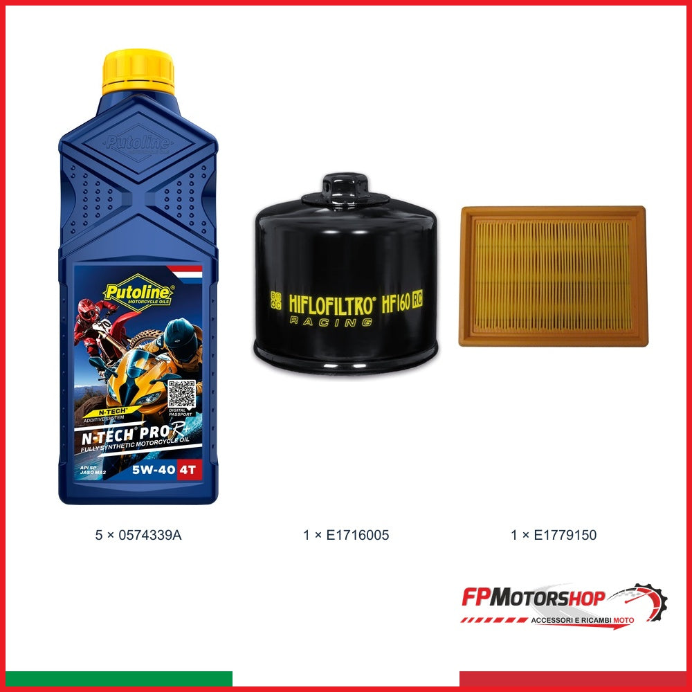 Kit TAGLIANDO BMW — PUTOLINE — PUTOLINE 5w-40 — 5 pz — Olio + filtro olio E1716005 + filtro aria E1779150