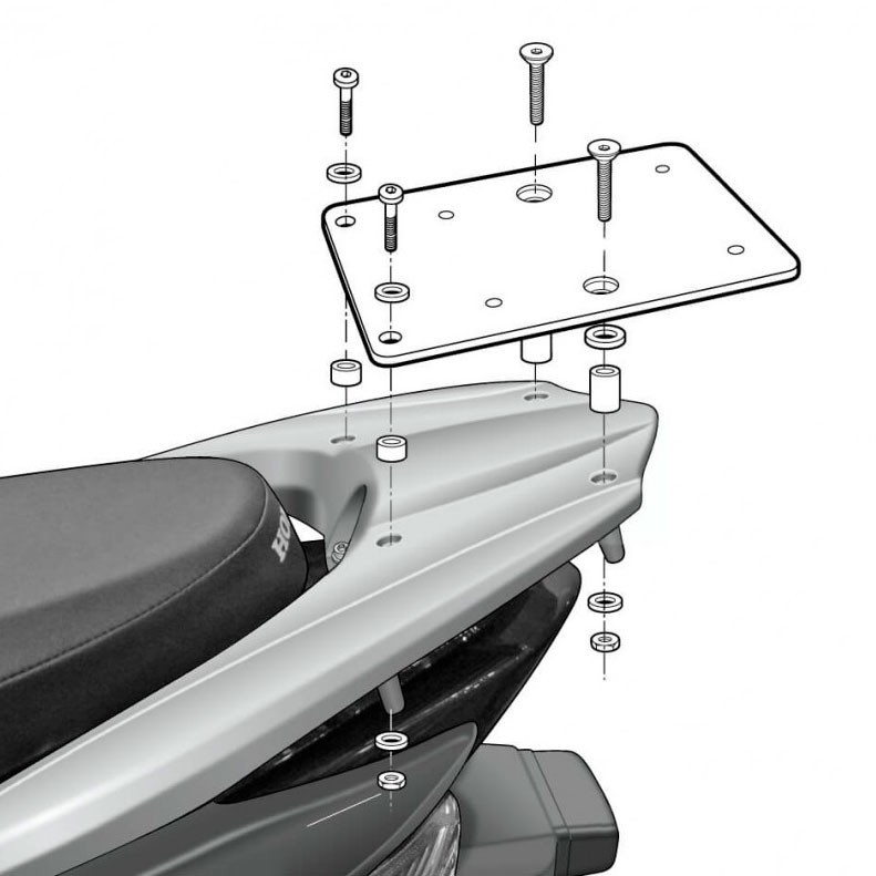 ATTACCO BAULETTO HONDA VISION 110 H0VS12ST 2011-2023