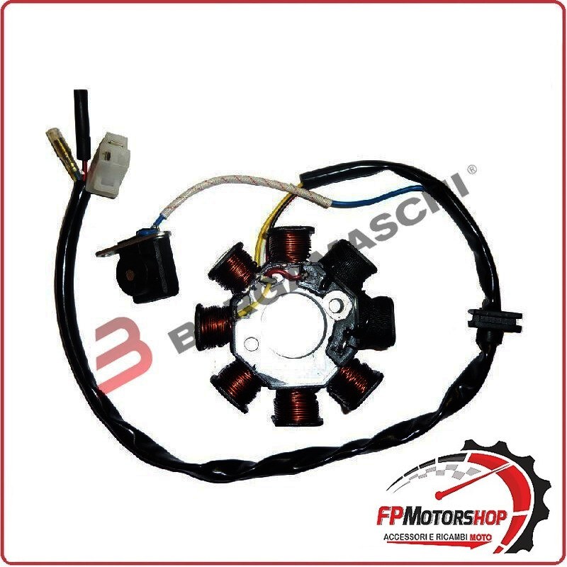[V733100125] STATORE MAGNETE PER MOTORI CINESI 50 4T MA LAGUTI/PEUGEOT/GARELLI/BENELLI OKYAMI