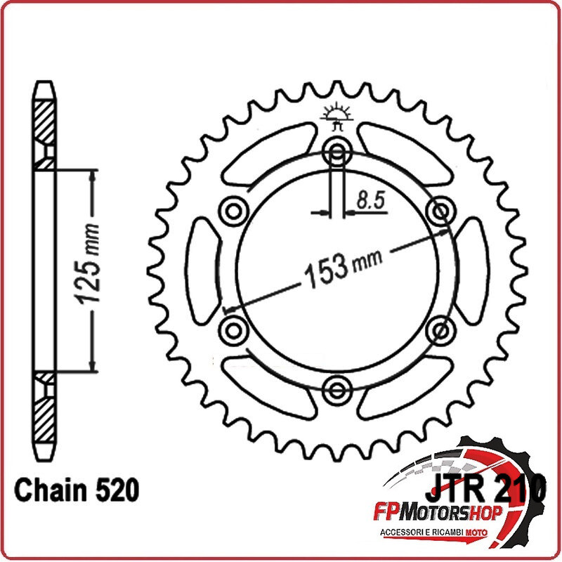 CORONA JT 210 Z47 JTR210.47 47 DENTI 520