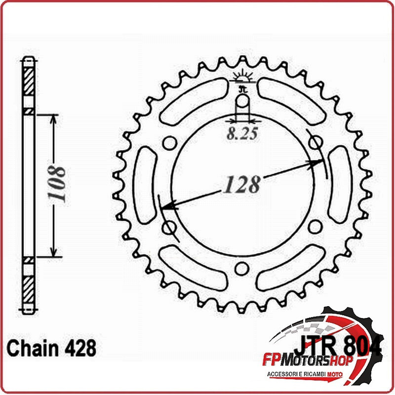 CORONA JT 804 Z53 JTR804.53 53 DENTI PASSO 428