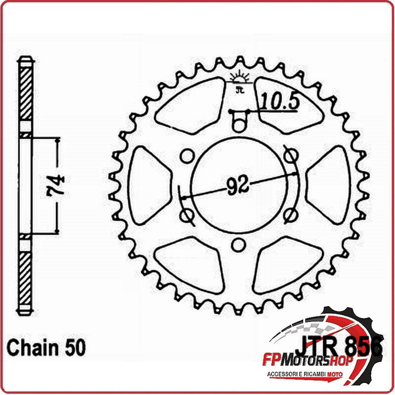CORONA JT 856 Z45 JTR856.45 45 DENTI PASSO 530 YAMAHA 400/550 XJ 81-85 1981-1985