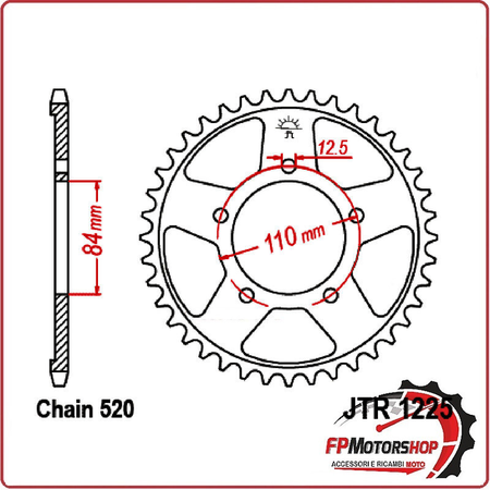 CORONA JT 1225 Z40 JTR1225.40 2017-2023 HONDA