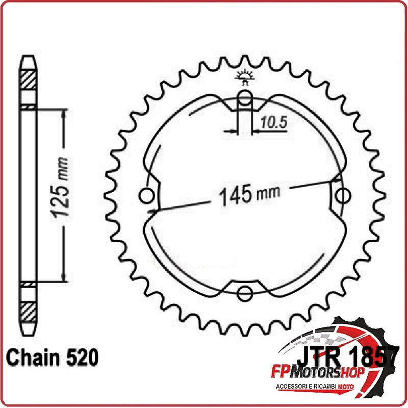 CORONA JT 1857 Z40 JTR1857.40 40 DENTI 520