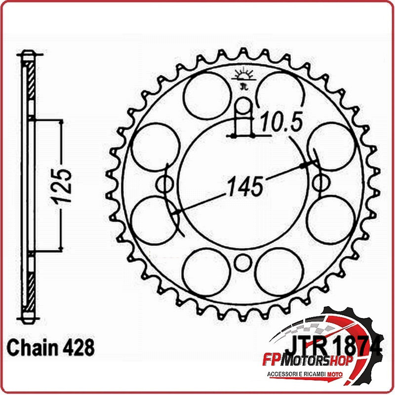 CORONA JT 1874 Z59 MERCATO JTR1874.59 ESTERO YAMAHA
