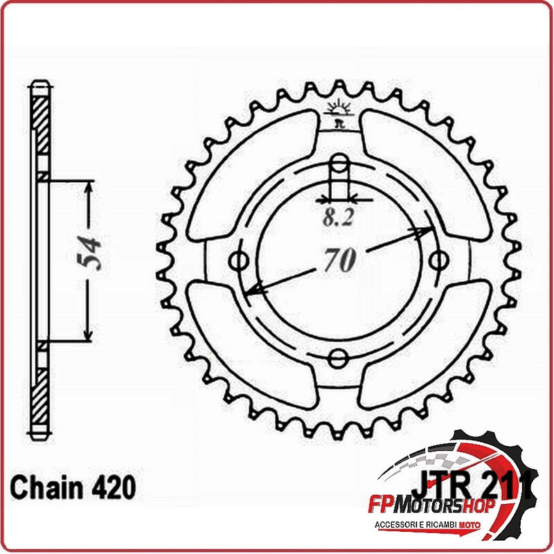 CORONA JT 211 Z36 ZBK JTR211.36ZBK ZINCATA NERA NERO 36 DENTI PASSO 520